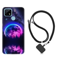 Realme C11 C21 C21Y C25Y C11 2021 Kılıf Boyun Askılı Silikon Star Planet 1652