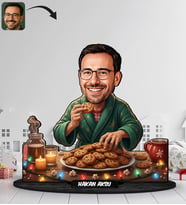 BK Gift Kişiye Özel Erkek Yılbaşı Tasarımlı Karikatür Biblo -2, Yılbaşı Hediyesi, Yeni Yıl Hediyesi