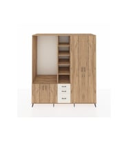 Kronos Dolap 13 Raflı 3 Çekmeceli 4 Kapaklı 220x59x243 Çam-Çam/Aytaşı