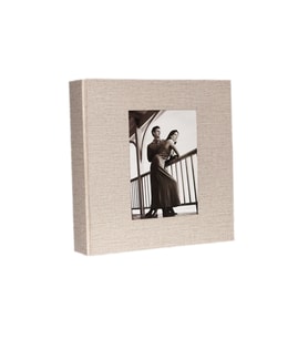 GünTech 10x15 500 Lük Koton Pencereli Fotoğraf Albümü Krem (Beyaz-Krem)