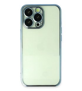 iPhone 14 Pro Max Kılıf Razer Lensli Silikon - Açık Mavi