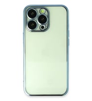 iPhone 14 Pro Max Kılıf Razer Lensli Silikon - Açık Mavi