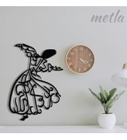 Metla Metal Semazen Modern Tasarım Metal Duvar Tablosu Salon Ofis Tasavvuf Mevlana Hediye