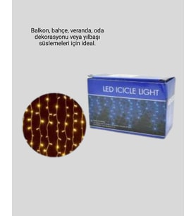 4 Metre Şelale Perde Led Işık Dış Mekan İç Mekan Uyumlu