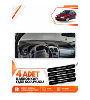 RENAULT LAGUNA 1 AIRBAGSIZ (2000-2007) Uyumlu Ön Torpido Koruma Kılıfı Halısı - Siyah