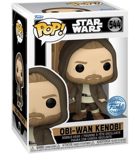 Funko Pop Obi-Wan Kenobi In Jedi Robe 544 Exclusive Box And Slip Protector Include (Krem)