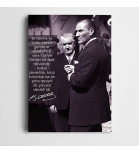 Atatürk Halkçılık Kanvas Tablo