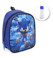 Parlak Sonic Anaokulu Çantası + Suluk - Süper Sonik Kreş Çantası (Karışık)