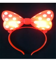 KIRMIZI IŞIKLI TAÇ RED HEADBAND LED LİGHT KIRMIZI MİNNİE MOUSE IŞIKLI TAÇ KIRMIZI MİKİ TAÇ PARTİ TACI