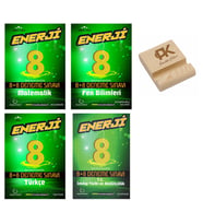 Palme LGS 8. Sınıf Enerji Matematik Fen Bilimleri Türkçe ve İnkılap 8+8 Deneme Sınavı 4lü Set