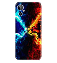 General Mobile GM 23 SE Kılıf Silikon Desen Özel Seri Red Blue Leon 1714