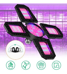 Hidroponik Full Spectrum Kapalı Alan Bitki Grow 200W Led Panel 4 Kollu Yetiştirme Lambası Işığı