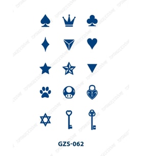 GZS-062 YARI KALICI MİNİ TOPLAM DESEN DÖVME-TATTO