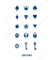 GZS-062 YARI KALICI MİNİ TOPLAM DESEN DÖVME-TATTO