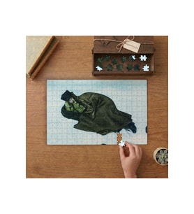 Mustafa Kemal Atatürk Kar Üstünde Uyurken Tasarımı 240 parça Ahşap Puzzle Ahşap Kutuda MP06957