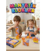 Manyetik Bloklar 26 Parça 3D Puzzle Eğitici Zeka Oyunu - Mıknatıslı Yapı İnşa Seti