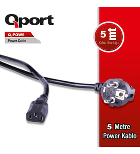 QPORT Q-POW5 5M POWER KABLOSU