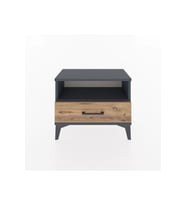 Arges Komodin Tek Raflı Tek Çekmeceli 60x30x48 Antrasit-Çam