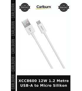 XCC8600 12W 1.2 Metre USB-A to Micro Silikon Yedek Kablo Cihaz Kablosu Pratik Ürün