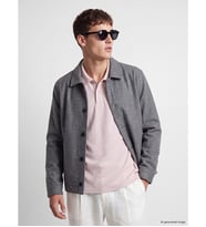 LCW Vision Gri Regular Fit Erkek Kaşe Gömlek Ceket