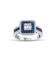 0.90 Karat Safir Pırlanta Yüzük