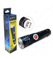 Mini Fener Dahili Batarya Kendinden USB Şarj Soketli T6 Led Zoom