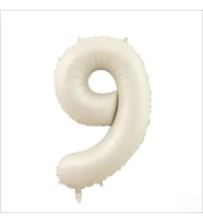 9 Yaş Rakam Krem Folyo Balon - 76 cm