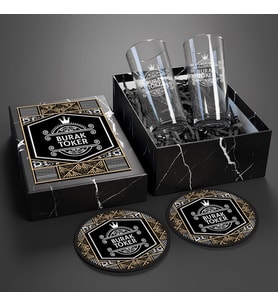 Kişiye Özel Rakı Bardağı Seti – Premium Kutuda – Patronuna Şık Hediye