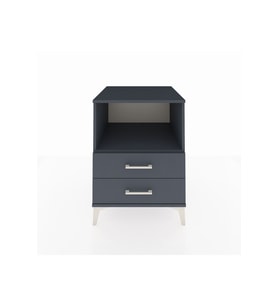 Kronos Komodin Tek Raflı 2 Çekmeceli 60x59x80 Antrasit-Antrasit