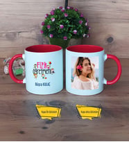 Fizik Öğretmeni Kupa Bardak Kırmızı Fotoğraflı Öğretmenler Günü Hediyesi