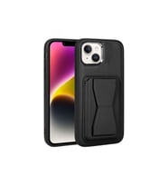 Apple iPhone 14 Plus Uyumlu Kılıf Kartlıklı Standlı Pu Deri Zore Memo Kapak (Siyah)