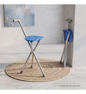 Katlanabilir Baston Sandalye - Oturaklı - 88 cm
