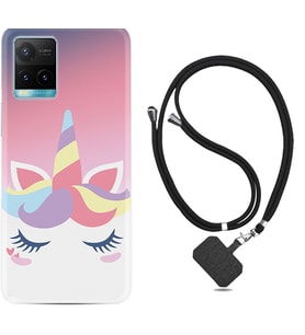 Vivo Y11S Y21S Y20 Y20S Y70 Kılıf Boyun Askılı Silikon Sweety Unicorn 1737