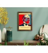 BK Home Godfather Baba Tasarımlı Doğal Masif Ahşap Çerçeveli Tablo-24