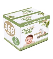 Baby Turco Bebek Bezi Doğadan Beden:5 (12-25KG) Junior 368 Adet Aylık Bonus Pk