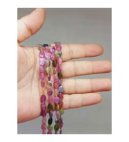 Bileklik Boy Turmalin Taşı Karışık Renkler Şekilli Yarım Dizi 8*2.5mm (51204) (18CM UZUNLUĞUNDADIR)