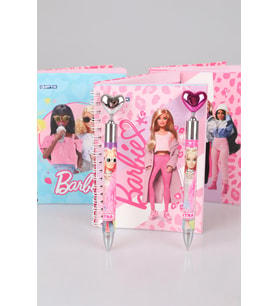YENİ SEZON LİSANSLI BARBIE ÇİZGİLİ NOT DEFTERİ / BLOKNOT VE KALP BAŞLIKLI UÇLU KALEM 0.7 MM 2'LİSİ