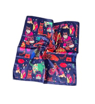 Saten Bandana Saten Fular Saten Çanta Aksesuarı Özel Desen Bandana 45X50 Cm