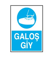 Galoş Giy Metal Uyarı Levhası