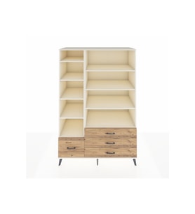 Kronos Dolap 9 Raflı 4 Çekmeceli  132x59x195 Aytaşı-Aytaşı/Çam