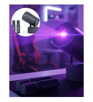 Siyah Android Karaoke Projeksiyon Cihazı – 1080P, Çift Kablosuz Mikrofon, 180° Döner Başlık