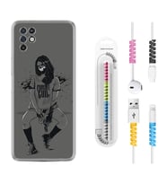 INFINIX Note 11 Pro Note 10 Hot 9 Play Kılıf Kablo Koruma Spiral Silikon Purest Evil 1627