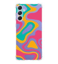 Samsung Galaxy A54 Uyumlu Köşe Korumalı Antişok Kapak Renkli Desen Tasarımlı Şeffaf Silikon Kılıf