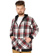 Mode XL Erkek Sweat Fermuarlı Kapşon Kang. Cep Oduncu 21570 Bordo