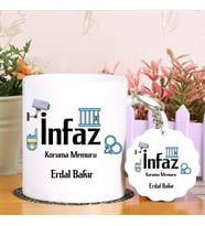 Ceza İnfaz Koruma Memurlarına Özel Kupa Bardak ve Anahtarlık Hediye Seti (Model 1)