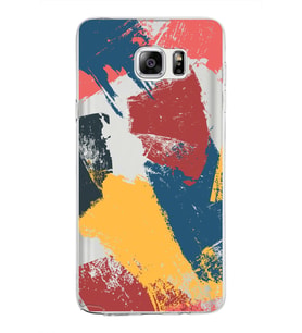 Samsung Galaxy Note 5 Kapak Brush Stroke Tasarımlı Şeffaf Silikon Kılıf