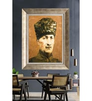 Gümüş Çerçeveli Atatürk Tablo ds171