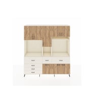 Hyperion Dolap 10 Raflı 6 Çekmeceli 8 Kapaklı 220x44x243 Aytaşı-Çam/Aytaşı