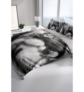Wolfie 3d Pamuk Saten Çift Kişilik Nevresim Seti