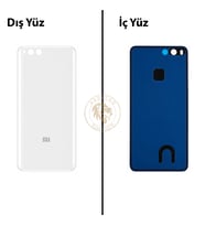 Xiaomi Mi 6 Beyaz Arka Pil Kapağı Batarya Kapağı Lazer Kesim Back Cover